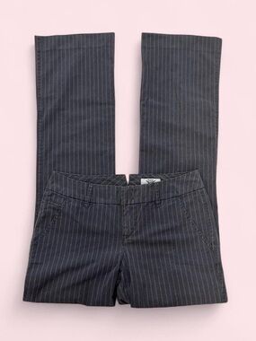 Y2K Esprit Grey Pinstripe Low Rise Bootcut Pants